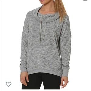 Gray cowl neck pullover sweater top gray sweater